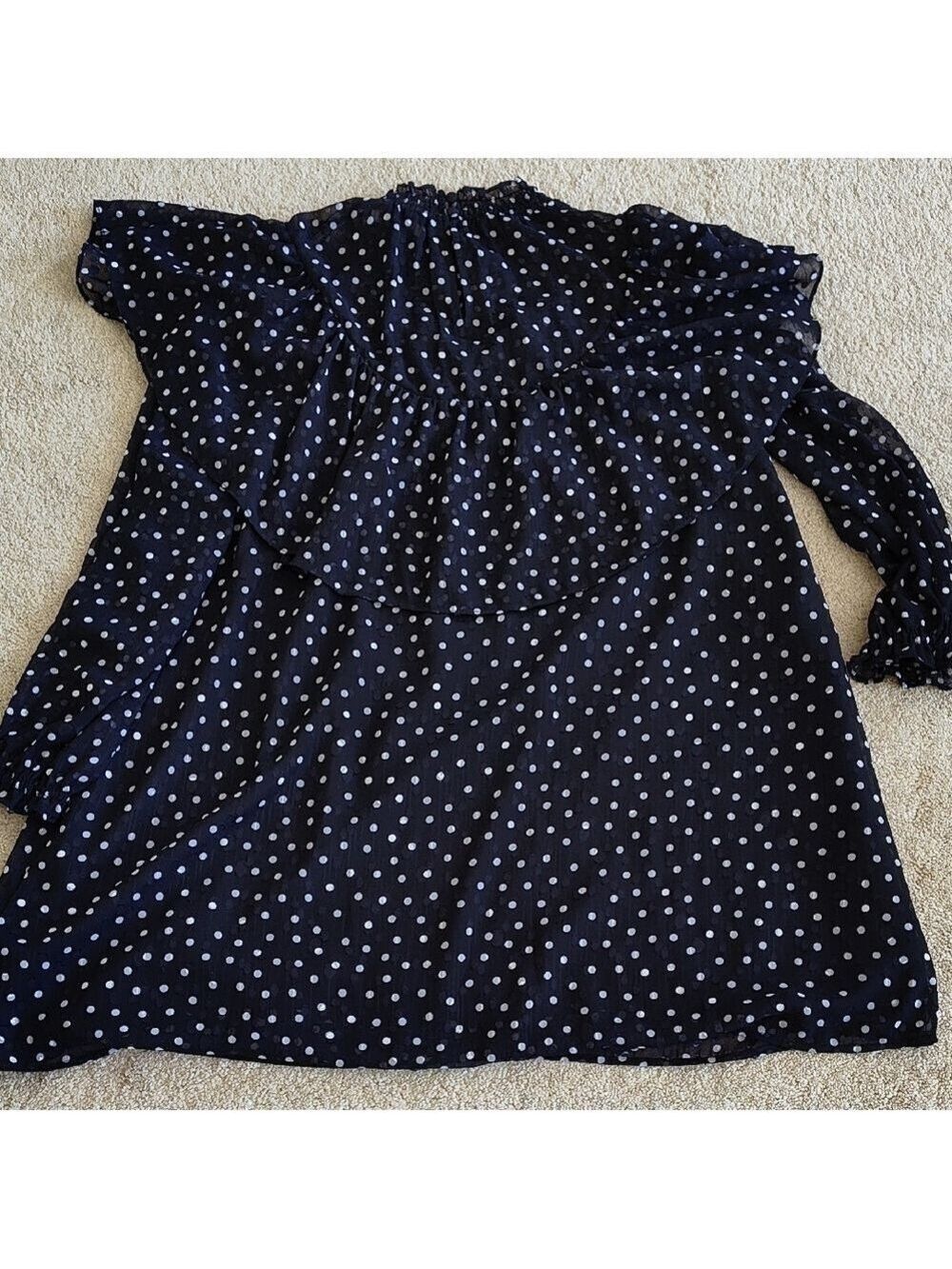 LOFT Black and White Polka Dot Blouse - Picture 4 of 7